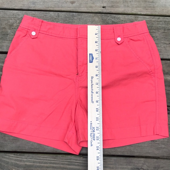 💞J Crew Coral Button Button Shorts - Picture 3 of 5